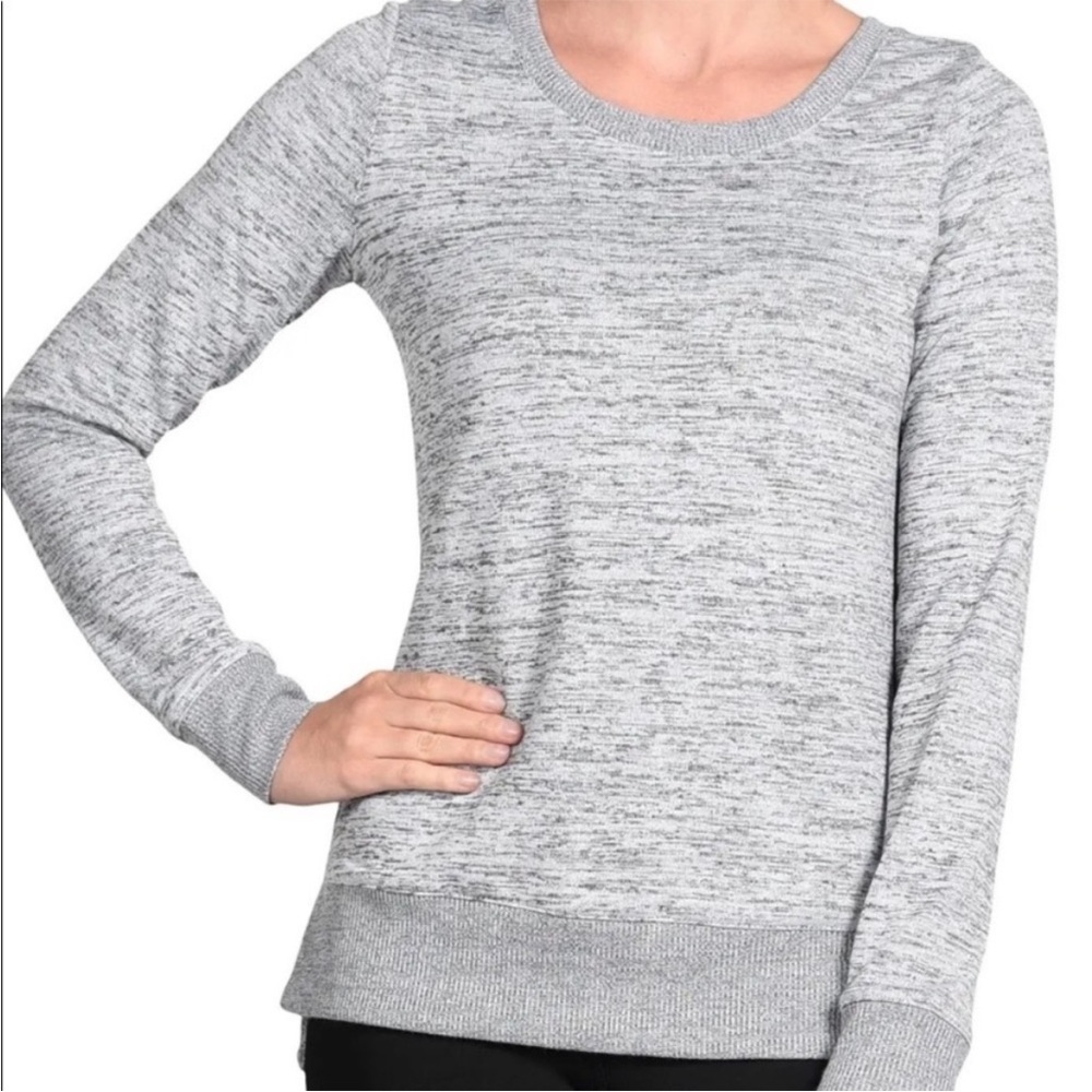 90 degree reflex pullover long sleeve gray in color